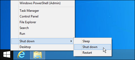 Isključivanje gumba Start Windows 8.1
