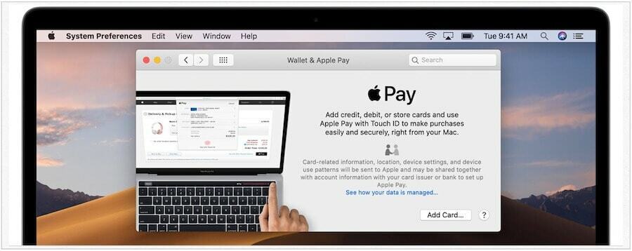 macOS dodati Apple Pay