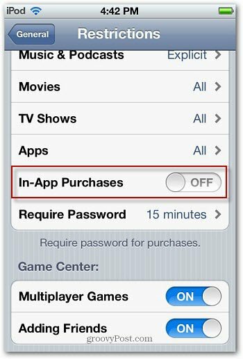 Kako onemogućiti kupnju putem aplikacije u iPhone / iPod Touch