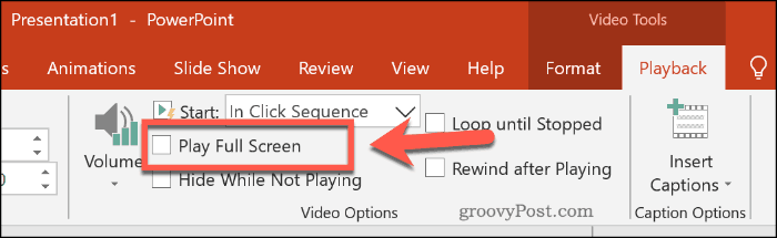 Postavljanje videa za reprodukciju na cijelom zaslonu u programu PowerPoint