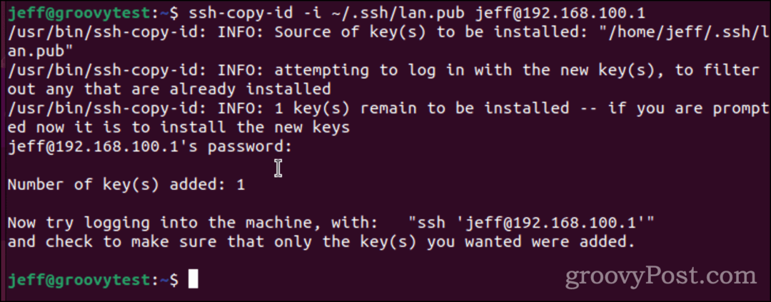 Kopiranje vašeg SSH ključa