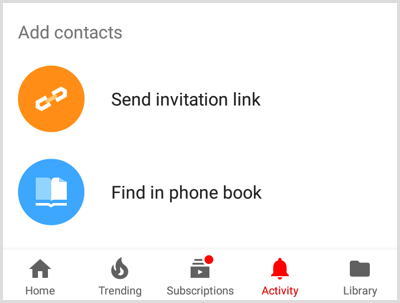 Opcije za dodavanje kontakata na YouTubeu