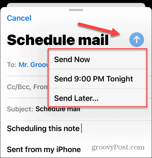 Zakažite e-poštu na iPhoneu