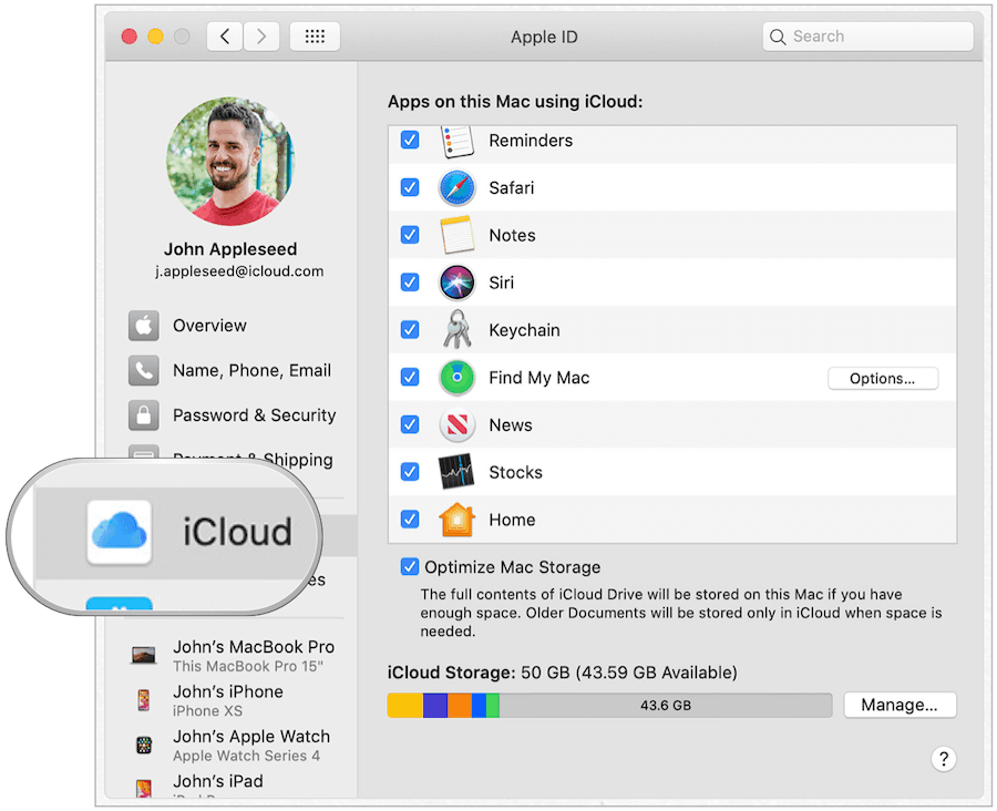 Mac iCloud privjesak za ključeve