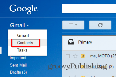 Radna površina kontakata sa Gmail zvjezdicom