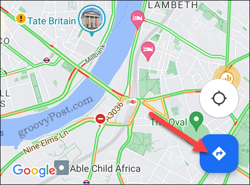 Gumb Google Maps za mobilne upute