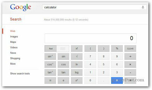 google znanstveni kalkulator