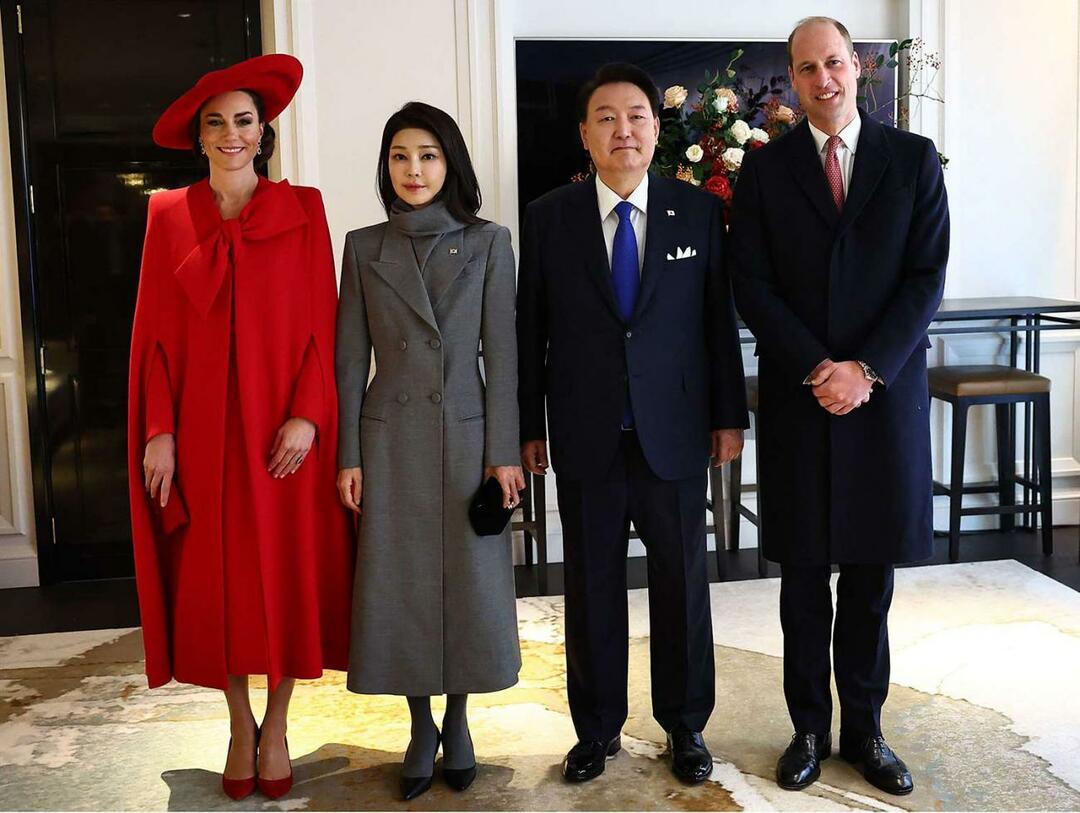 Kate Middleton i princ William s južnokorejskim predsjednikom Yoon Suk Yeolom i njegovom suprugom Kim Keon Hee