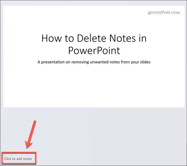 powerpoint prazne bilješke