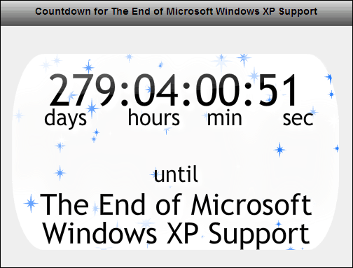 Odbrojavanje podrške za Windows XP