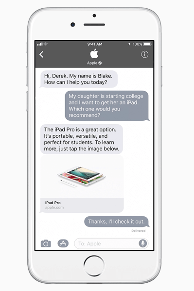 Apple je predstavio Business Chat, moćan novi način povezivanja tvrtki s kupcima unutar iMessagea.