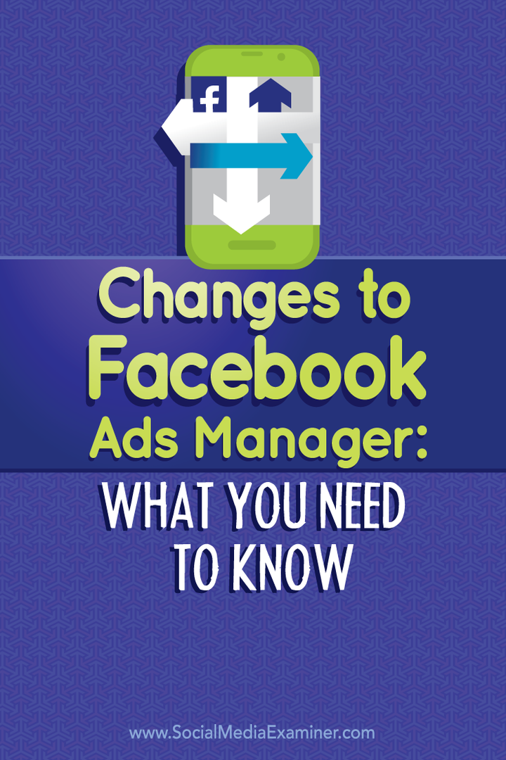 promjene na facebook upravitelju oglasa