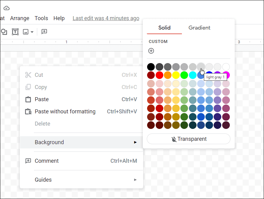 odaberite boju kartice kako napraviti kartice na google dokumentima