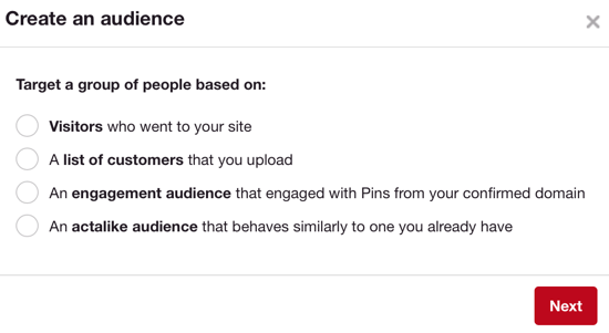 Publika Pinteresta djeluje slično Facebook prilagođenoj publici.