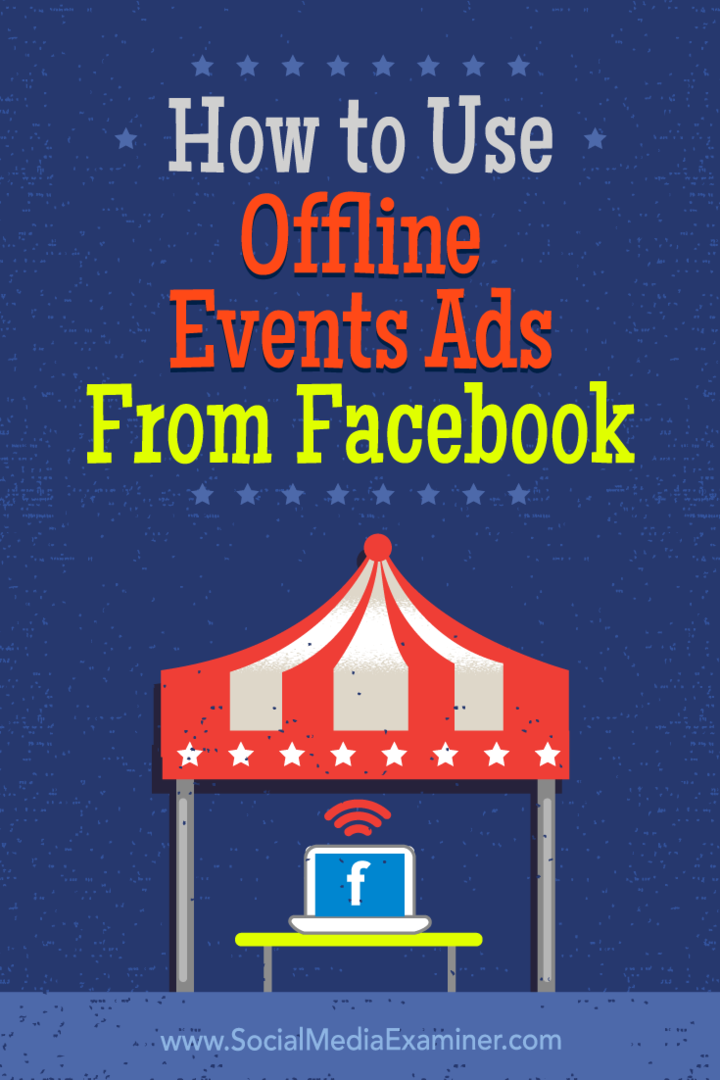Kako koristiti oglase za izvanmrežne događaje s Facebooka, autorice Ana Gotter na programu Social Media Examiner.