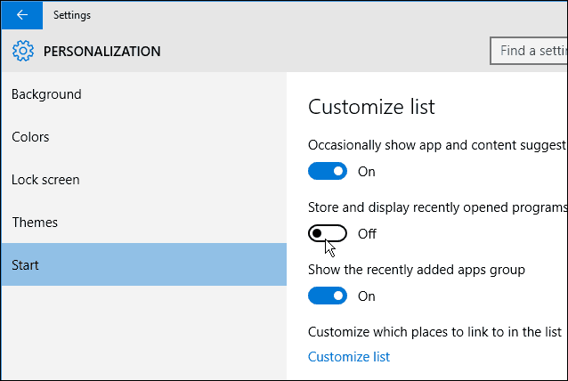 Windows 10: Uklonite stavke s popisa najčešće korištenih izbornika Start