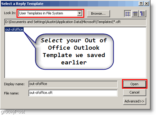 Outlook 2007 - Stvorite pravilo programa Outlook za odabir predloška