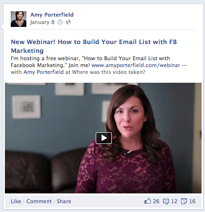 amy porterfield facebook webinar oglas