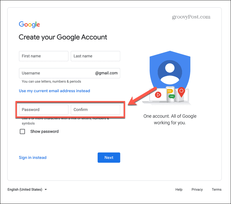 gmail podređena lozinka računa