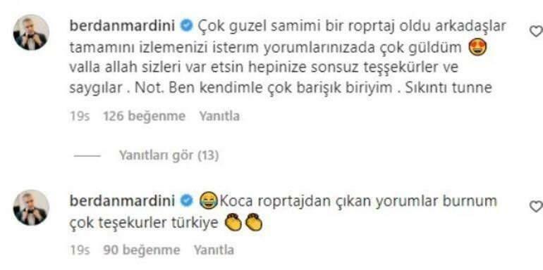 Objava Berdana Mardinija na Instagramu 