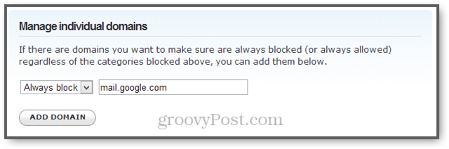 blokiraj webmail pomoću opendnsa