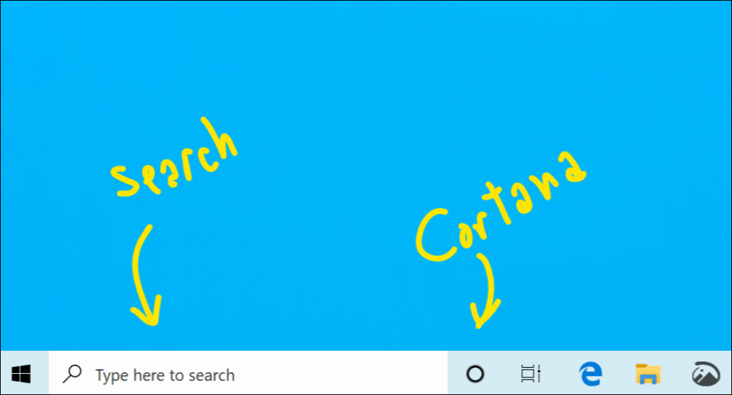 Cortana Search odvojeni Windows 10 18317