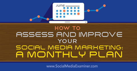 mjesečni plan za procjene marketinga na društvenim mrežama