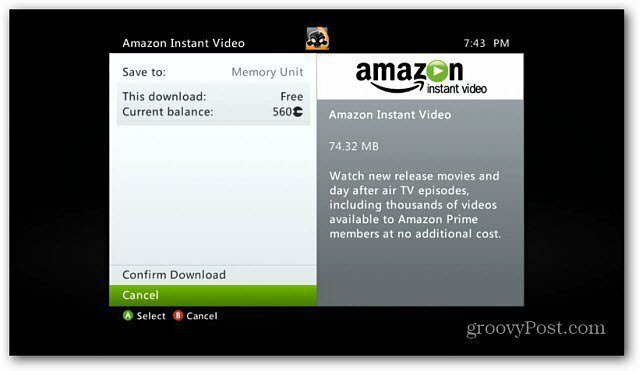 Amazon Instant Video sada na Xbox 360