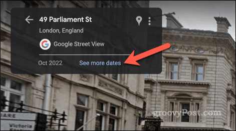 Odabir starih slika Street Viewa u Google kartama