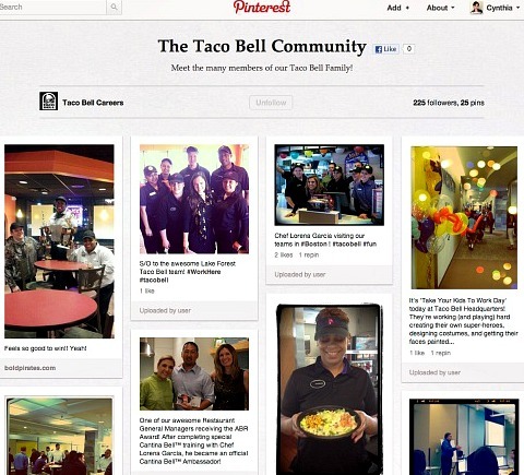 Taco Bell Karijere na Pinterestu