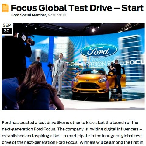 fokus globalna testna vožnja