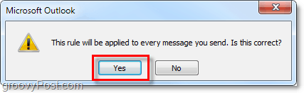 primijeniti pravilo na sve poruke u programu Outlook 2010