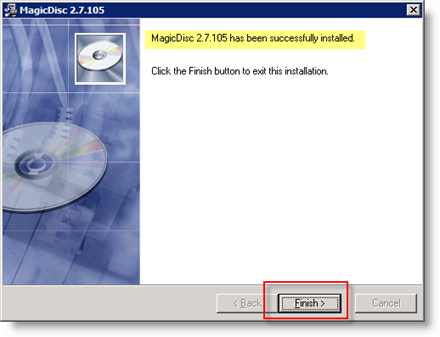 Dovršite instalaciju MagicISO na Windows Server 2008