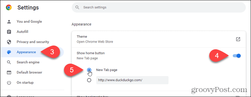 Pokažite gumb Početna u Chromeu i otvorite stranicu Nova kartica pomoću gumba Početna