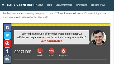 Gary Vanderchuk citat o važnosti Snapchata