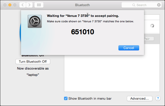Bluetooth uparivanje na Mac strani