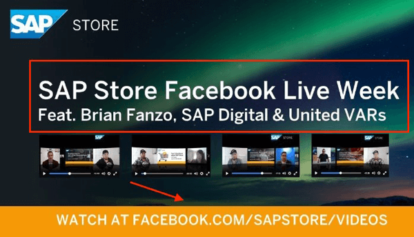 sap store facebook live tjedan