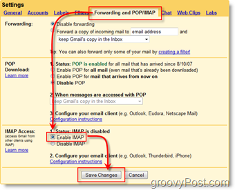 Koristite Outlook 2007 s GMAIL Webmail računom putem iMAP-a
