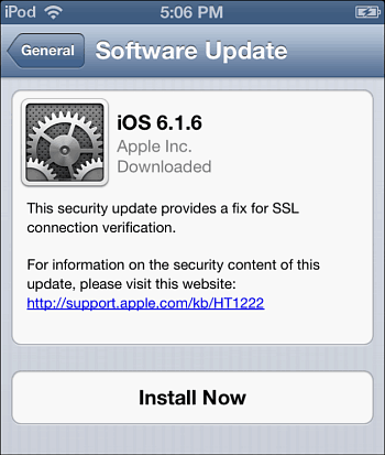 iOS 6.1.6 Ažuriranje