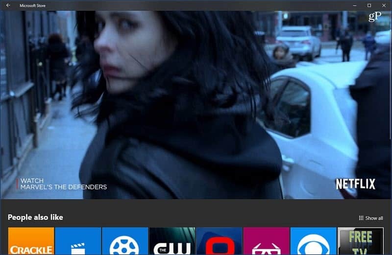 Windows 10 Microsoft Store Video Autoplay Netflix aplikacija