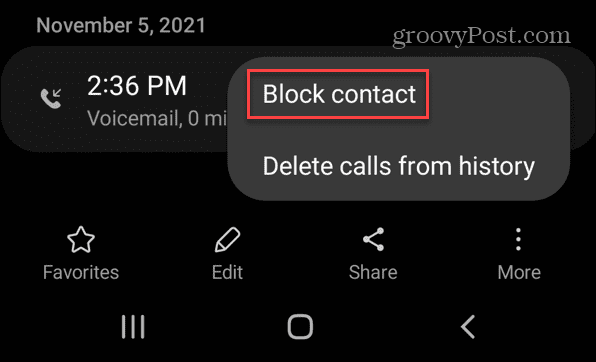 Blokirajte broj na Androidu