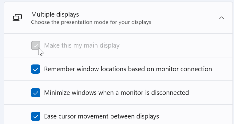 premjestiti traku zadataka na drugi monitor na Windows 11