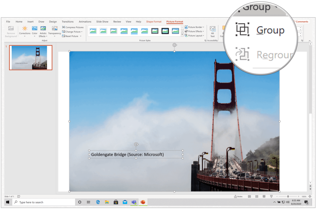 Microsoft PowerPoint za Windows umetnite naslov