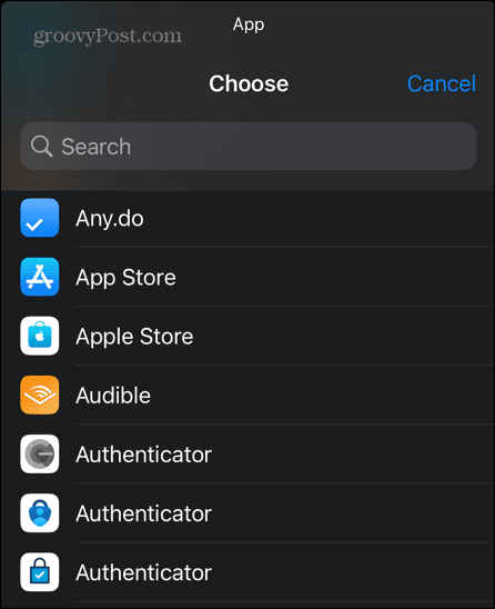 iphone prečaci odaberite aplikaciju