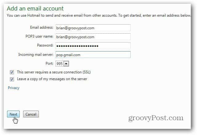 Kako dodati Gmail u Outlook.com