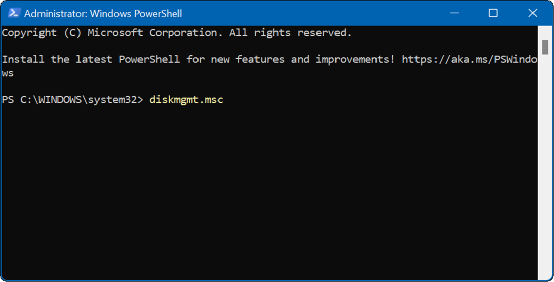 diskmgmt_msc otvaranje upravljanja diskom u sustavu Windows 11