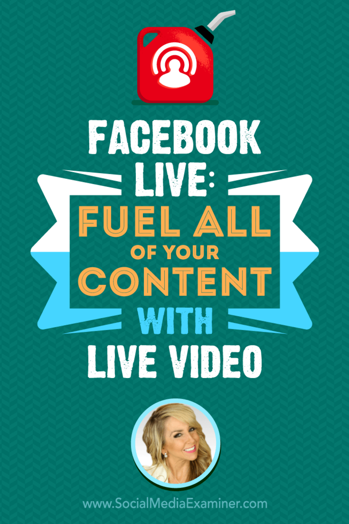 Facebook Live: Potaknite sav vaš sadržaj video zapisom uživo koji sadrži uvide Chalene Johnson na Podcastu za društvene mreže.