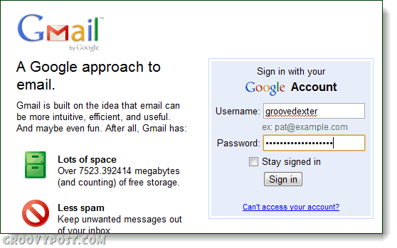 Gmail pristup prijavi putem e-pošte