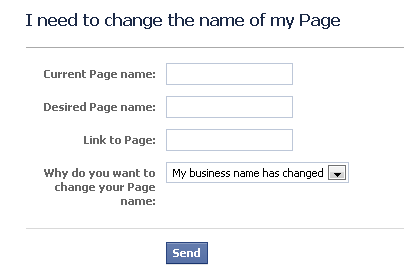 promijenite naziv svoje stranice