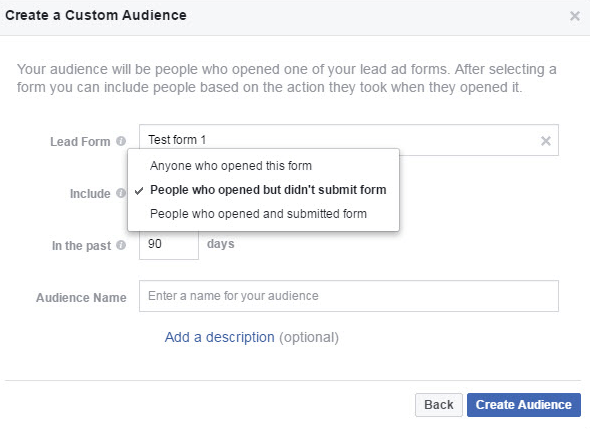 Stvorite prilagođenu publiku za angažman u Facebook Audience Manageru.